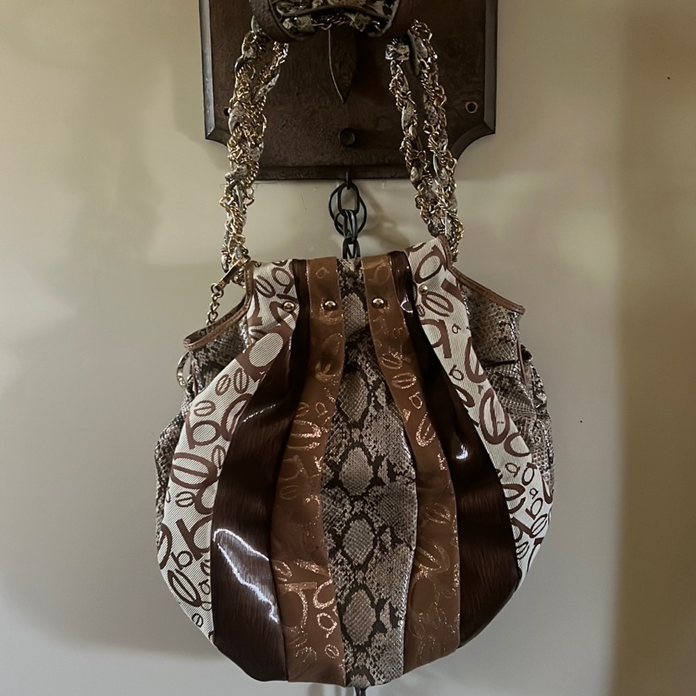 New Bebe Multi Pattern Large Purse - image 1